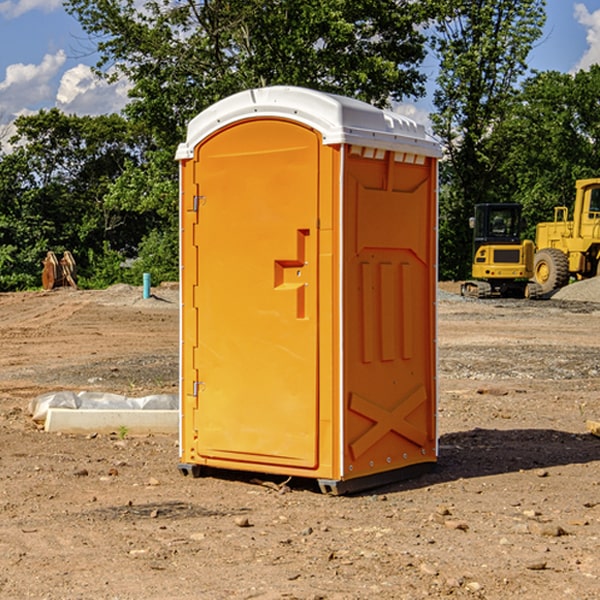 how often are the porta potties cleaned and serviced during a rental period in Plessis NY